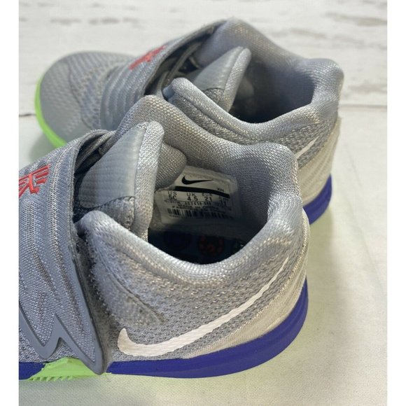 Nike Kyrie 5 Sneaker Shoe Toddler Boy Size 5C Gray Green Blue Red Aq2459-099 - Picture 6 of 9
